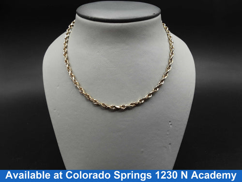 Rope Chain - Yellow Gold 14k (.585) 20.3 grams 20 inch