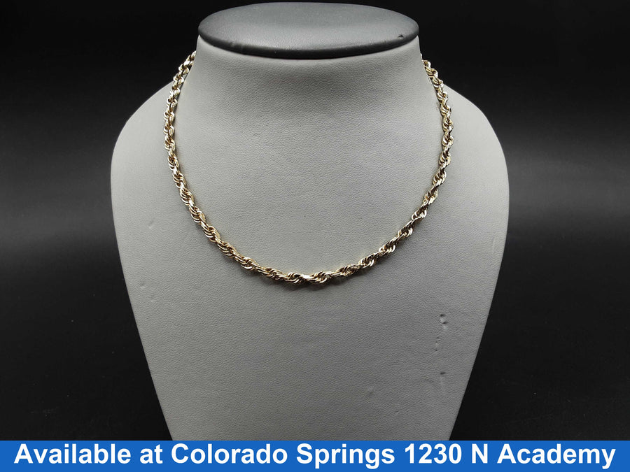 Rope Chain - Yellow Gold 14k (.585) 20.3 grams 20 inch