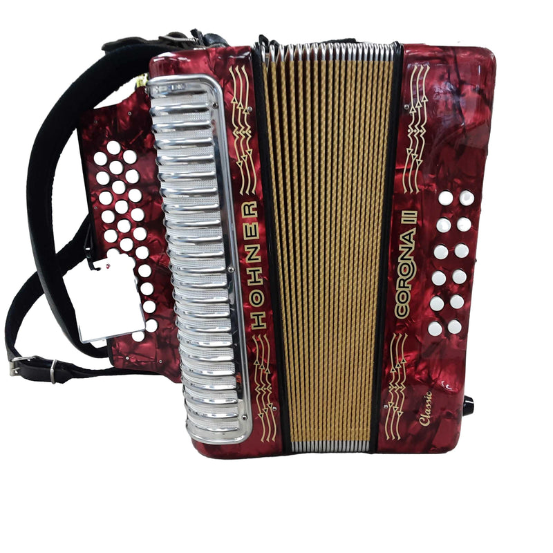 Hohner Corona 2 Red Button Accordion