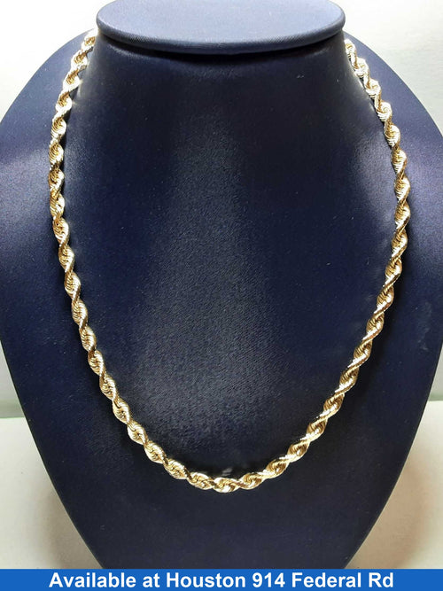 Rope Chain - Yellow Gold 10k (.417) 17.5 grams 14 inch