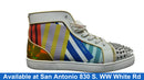 Christian Louboutin Lou Spikes Orlando Flat White