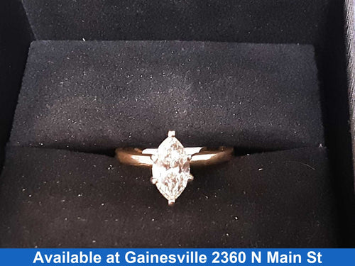 Women's Ring - Solitaire - Yellow Gold 14k (.585) 2.5 grams Size 7
