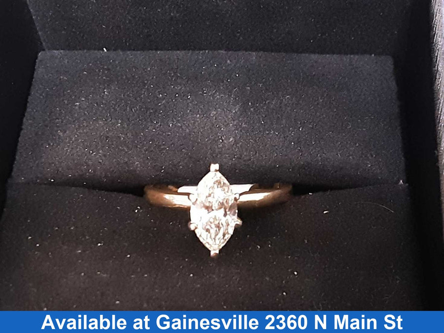 Women's Ring - Solitaire - Yellow Gold 14k (.585) 2.5 grams Size 7