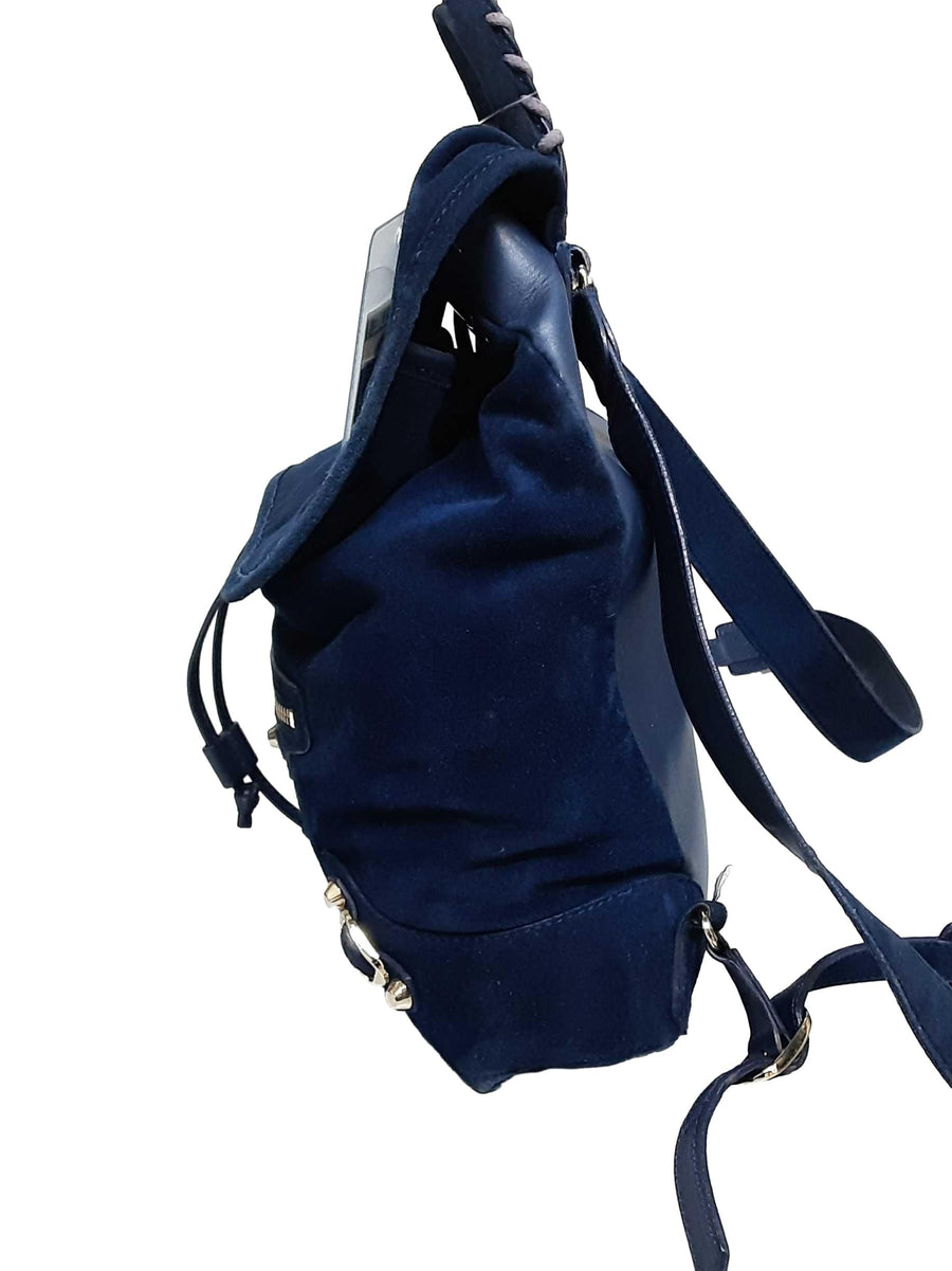Balenciaga Baby Daim Suede Blue Purse / Handbag