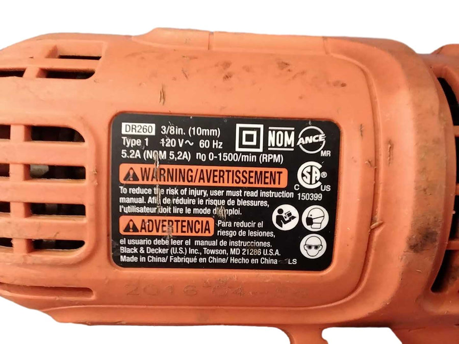 Black & Decker Dr260 Orange Corded Screw Gun