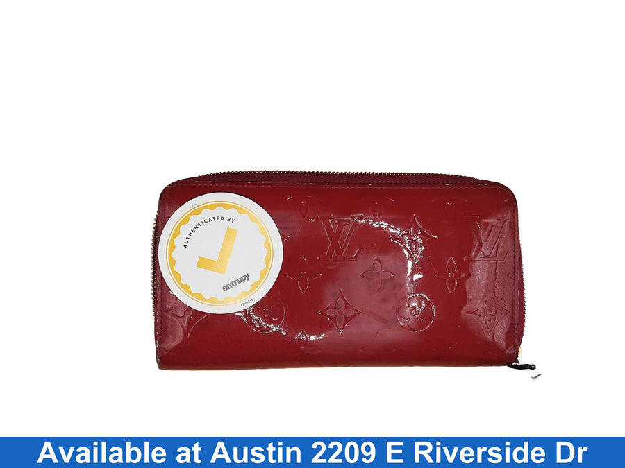 Louis Vuitton Vernis Zippy Red Wallet