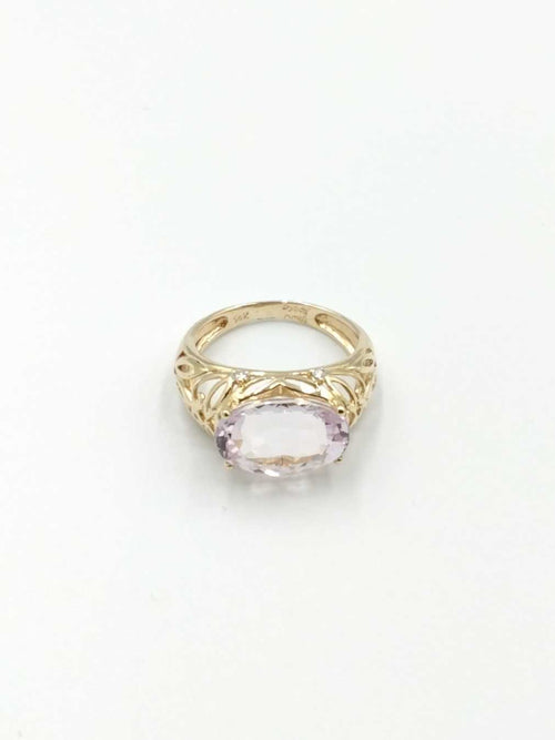Women's Ring - Solitaire - Yellow Gold 10k (.417) 3.5 grams Size 6