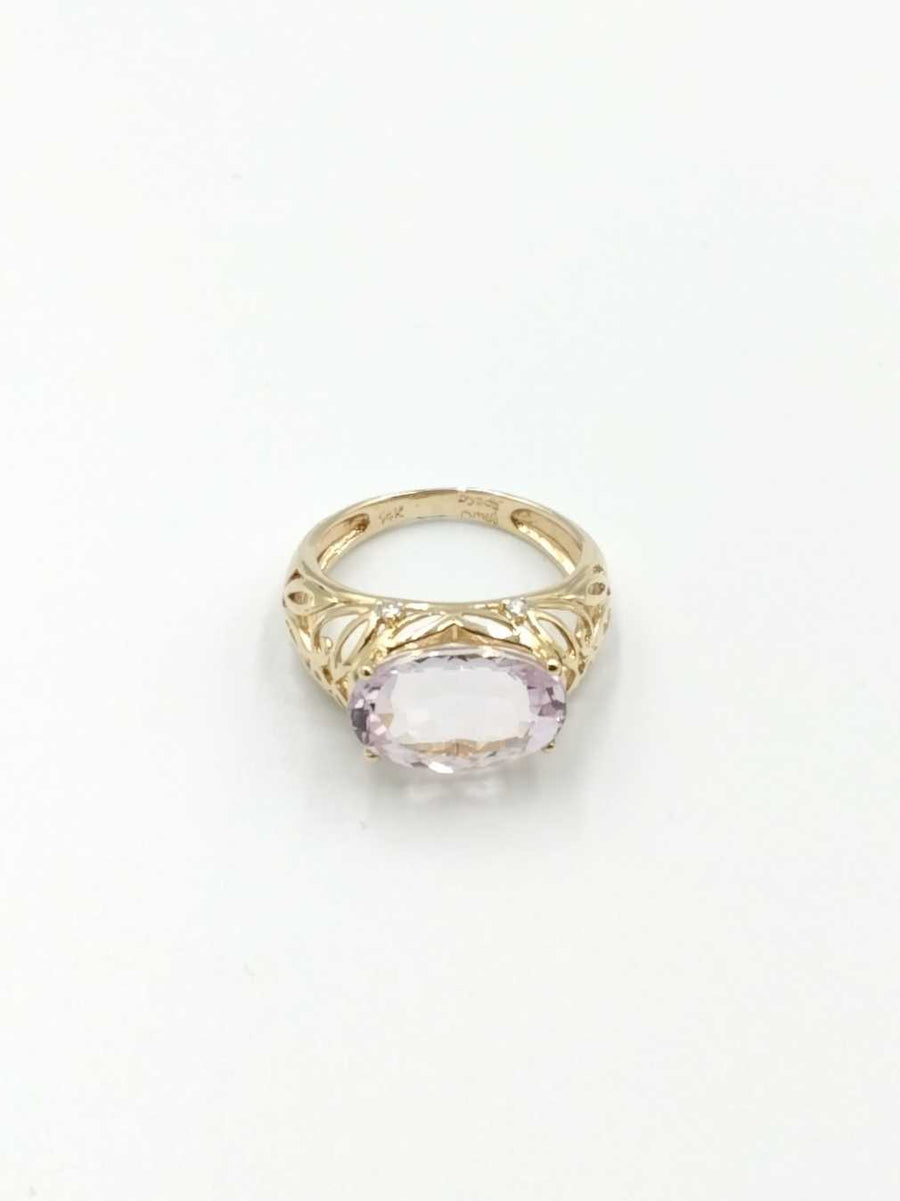 Women's Ring - Solitaire - Yellow Gold 10k (.417) 3.5 grams Size 6