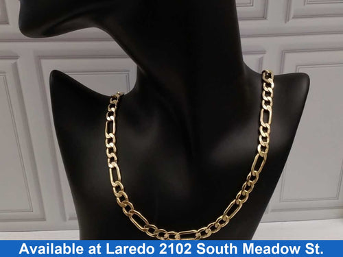 Figaro Chain - Yellow Gold 10k (.417) 20.3 grams 22 inch
