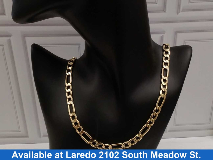 Figaro Chain - Yellow Gold 10k (.417) 20.3 grams 22 inch