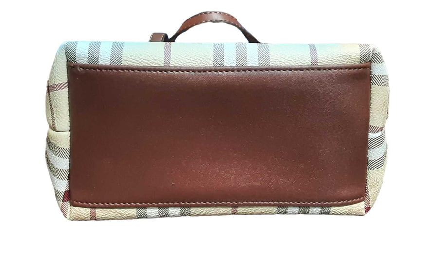 Burberry Mini Vintage Check Two-handle Yellow Purse / Handbag