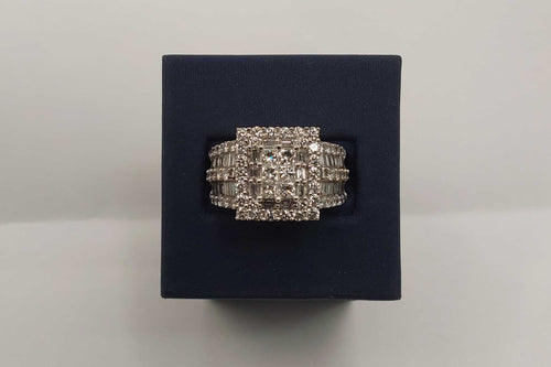 Ring - Wedding Set - White Gold 14k (.585) 10.59 grams Size 7.5