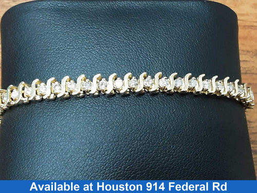 Tennis Bracelet - Yellow Gold 14k (.585) 11.8 grams 7 inch