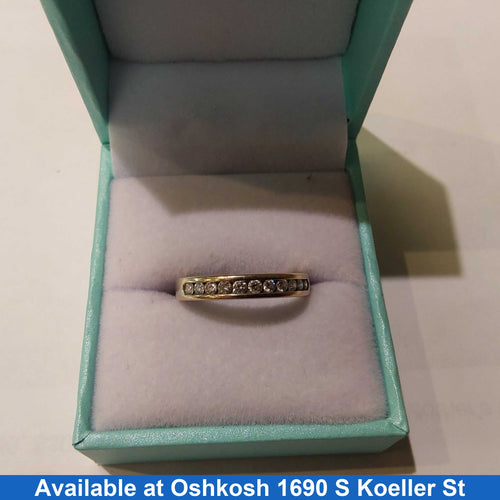 Ring - Channel Set - Yellow Gold 14k (.585) 3.2 grams Size 6.5