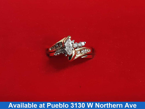 Ring - Wedding Set - Yellow Gold 14k (.585) 6 grams Size 6