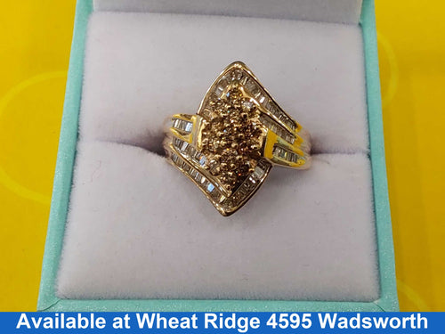 Women's Ring - Yellow Gold 10k (.417) 7.4 grams Size 7