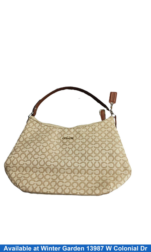 Coach Shoulder Bag Beige / Tan Purse / Handbag