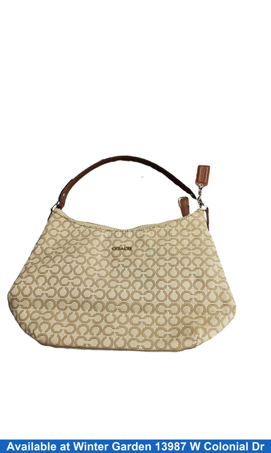 Coach Shoulder Bag Beige / Tan Purse / Handbag