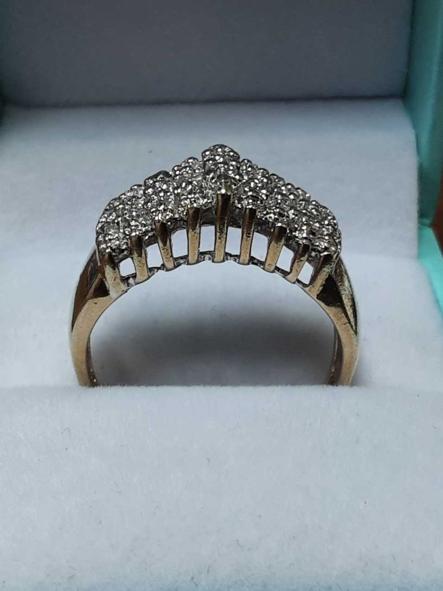 Women's Ring - Yellow Gold 10k (.417) 5.9 grams Size 10.5