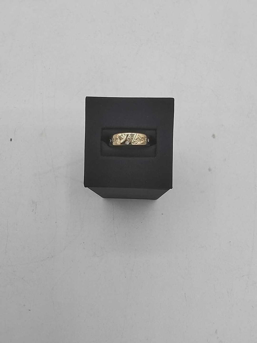 Ring - Wedding Band - Yellow Gold 14k (.585) 3.2 grams Size 20
