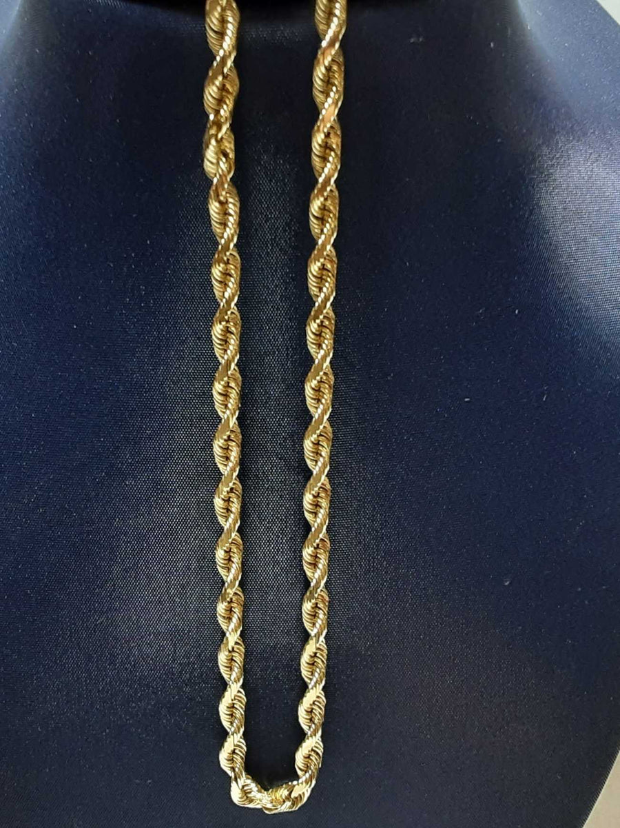 Rope Chain - Yellow Gold 10k (.417) 17.5 grams 14 inch