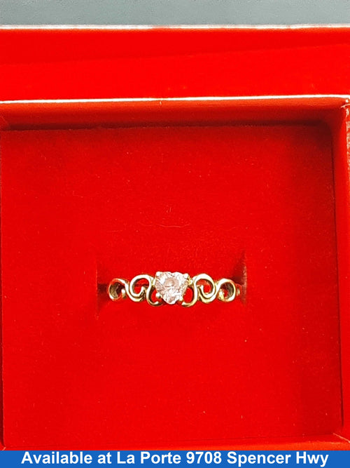 Women's Ring - Solitaire - Yellow Gold 10k (.417) 1.1 grams Size 8