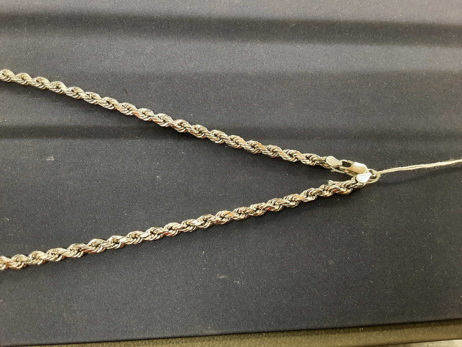 Rope Chain - White Gold 14k (.585) 10.8 grams 24 inch