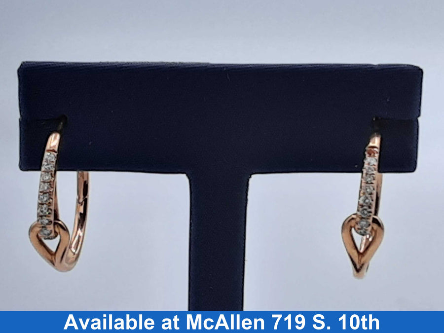 Hoop Earrings - Rose Gold 10k (.417) 4.5 grams