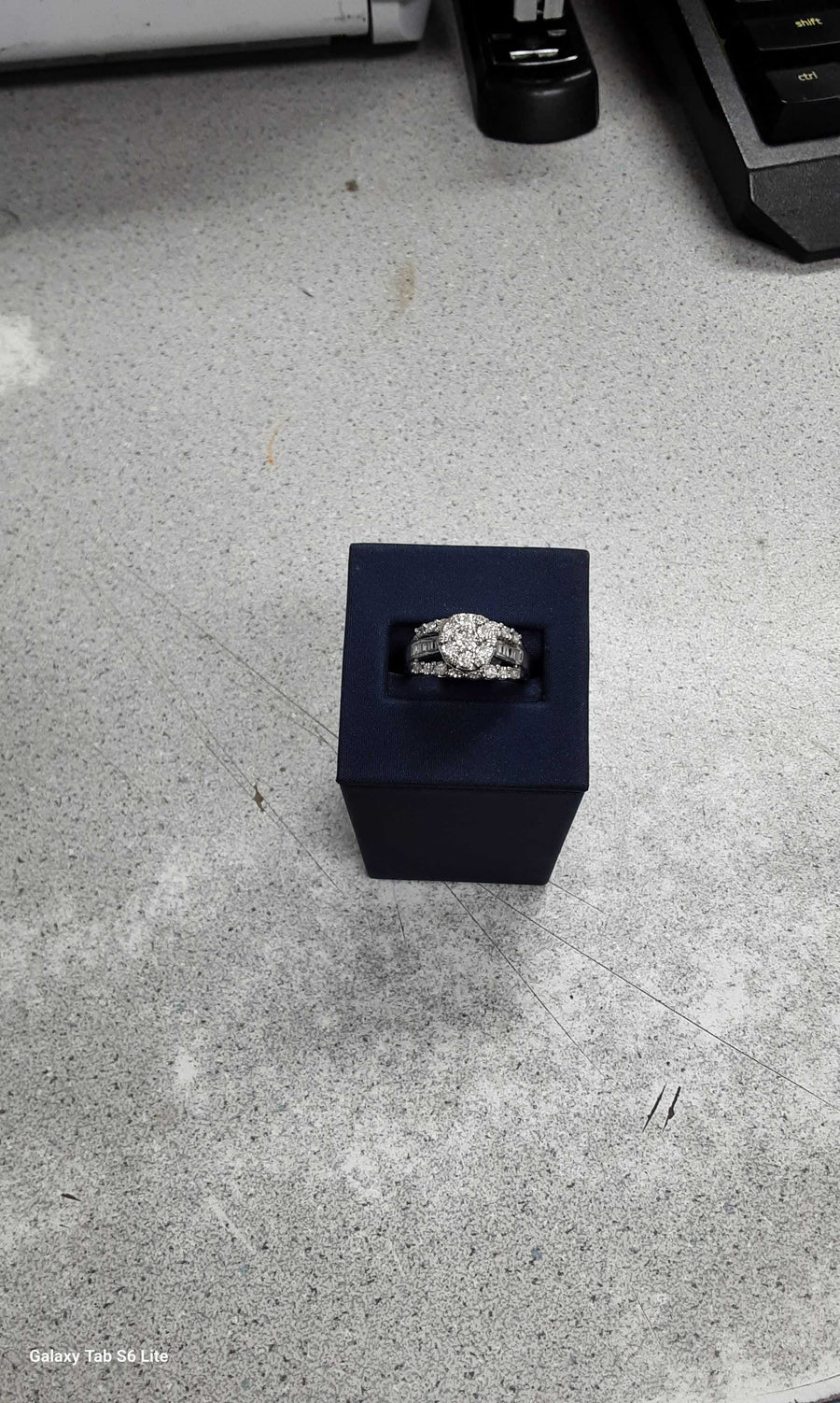 Ring - Wedding Set - White Gold 10k (.417) 4.6 grams Size 7.5