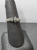 Lady's Ring - Cluster White Gold 10K (.417) 2.5 grams Size 7.5