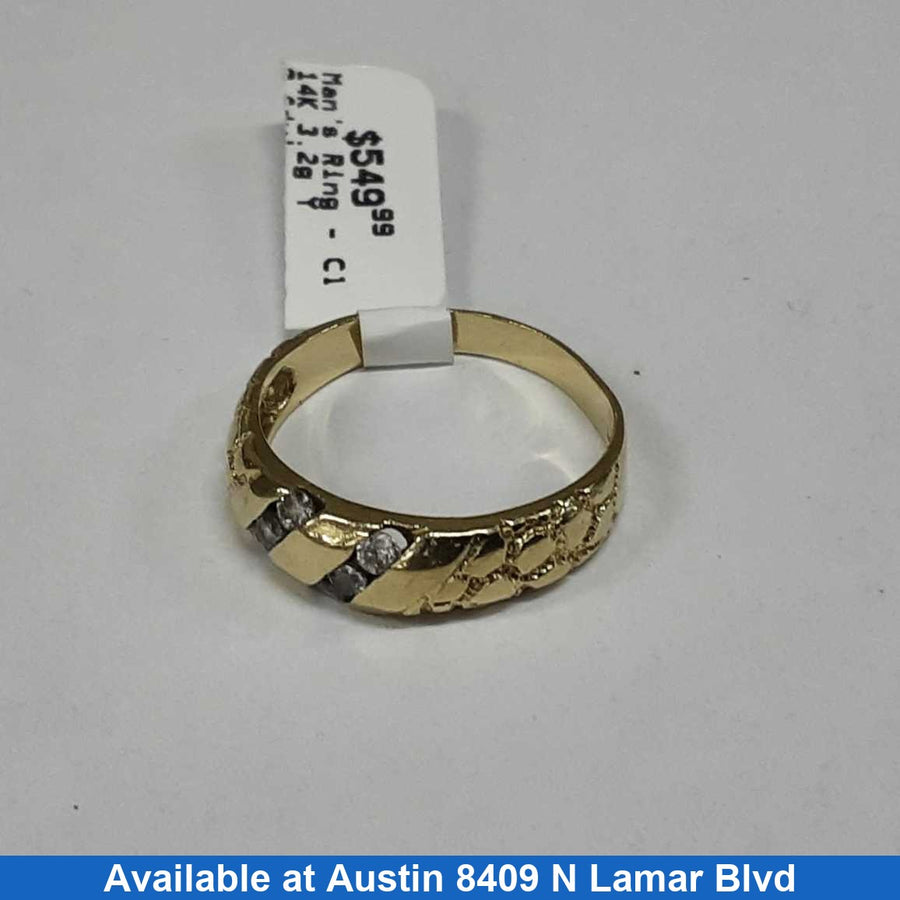 Men's Ring - Yellow Gold 14k (.585) 3.2 grams Size 20
