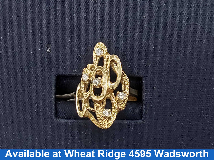 Women's Ring - Yellow Gold 14k (.585) 5.2 grams Size 8