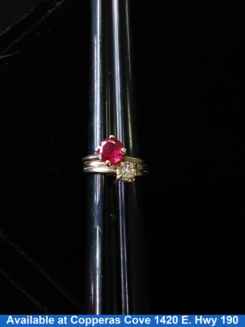 Ring - Wedding Set - White Gold 10k (.417) 5.1 grams Size 8
