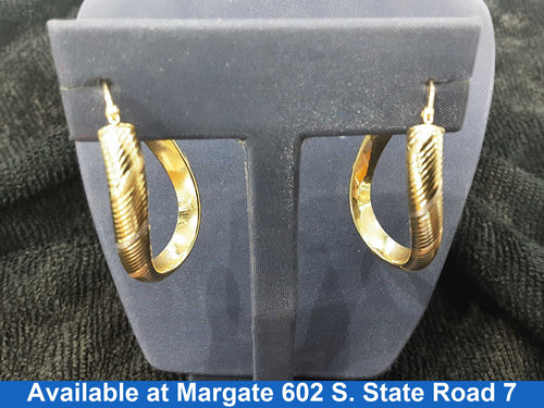 Hoop Earrings - Yellow Gold 14k (.585) 4 grams