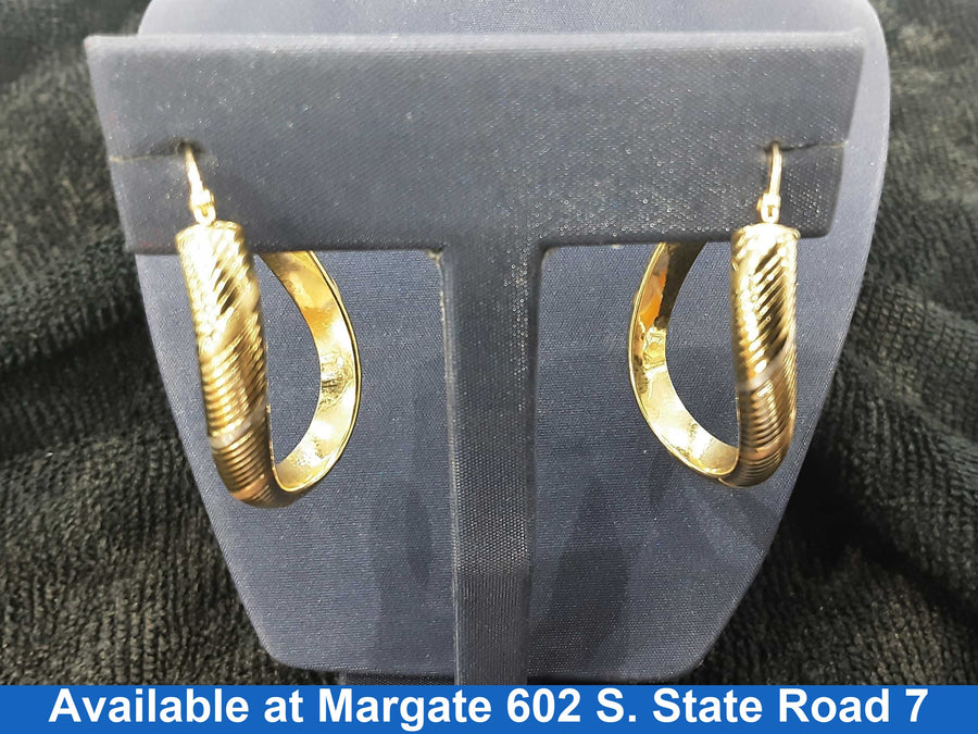 Hoop Earrings - Yellow Gold 14k (.585) 4 grams