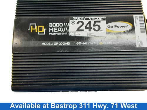 Go Power Gp-3000hd Black Power Inverter