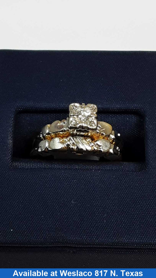 Ring - Engagement Set - Yellow Gold 14k (.585) 4.7 grams Size 5