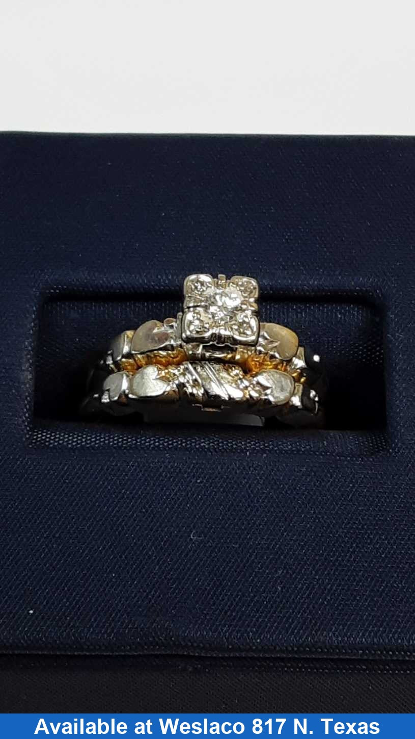 Ring - Engagement Set - Yellow Gold 14k (.585) 4.7 grams Size 5