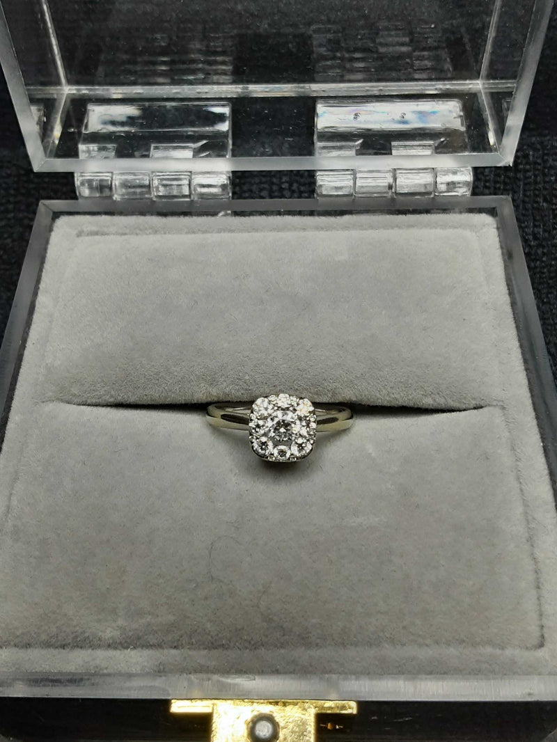 14k White Gold Diamond Ring