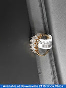 Women's Ring - Anniversary - Yellow Gold 14k (.585) 2.7 grams Size 6.5