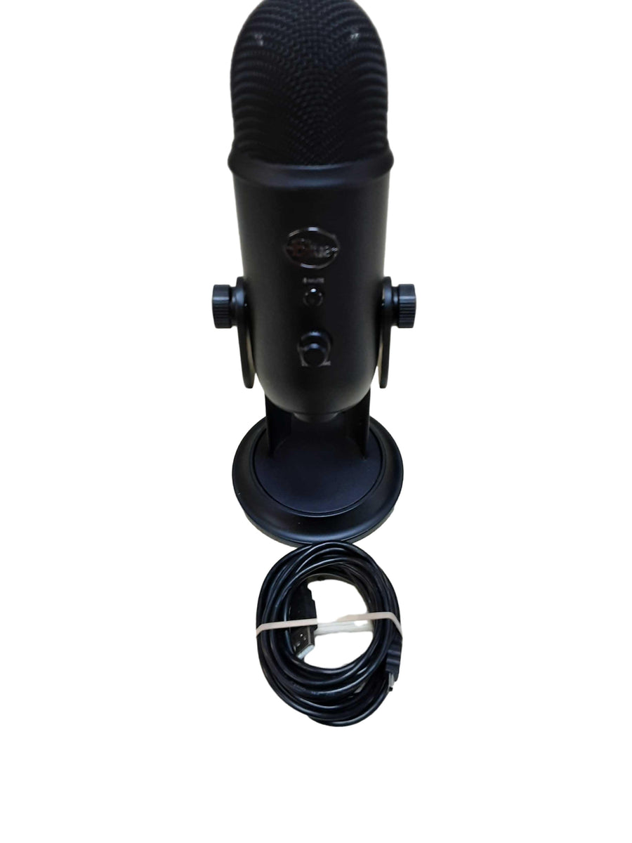 Blue Black Corded Microphone