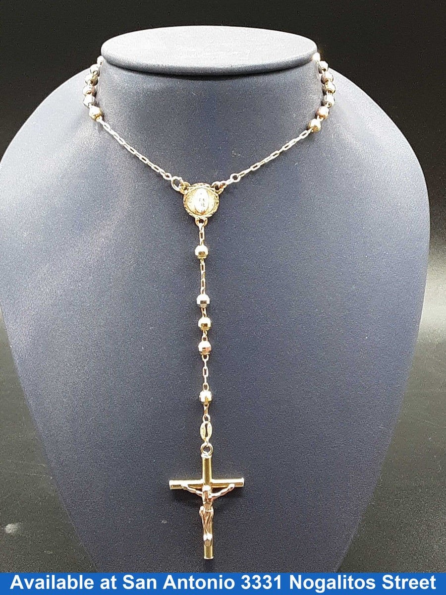 Bead Chain - Tricolor Gold 10k (.417) 8.4 grams 20 inch