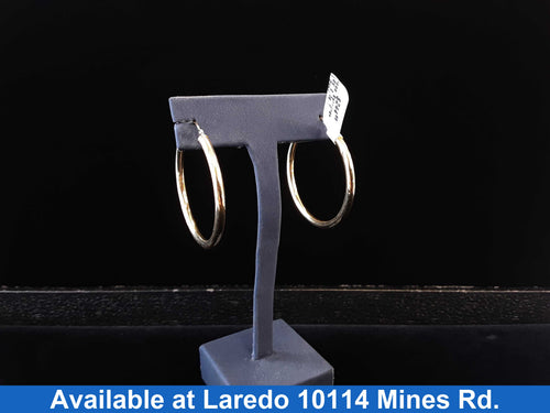 Hoop Earrings - Tricolor Gold 10k (.417) 2.3 grams