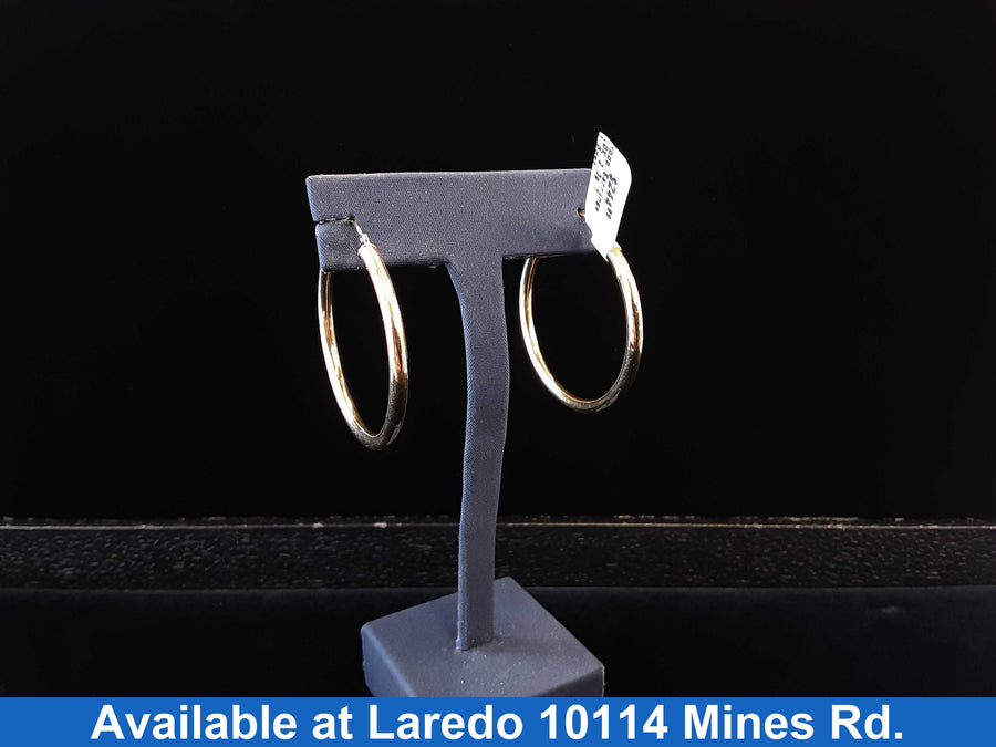 Hoop Earrings - Tricolor Gold 10k (.417) 2.3 grams