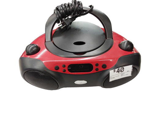 Gpx Bc232r Red Bookshelf Stereo, no Speaker
