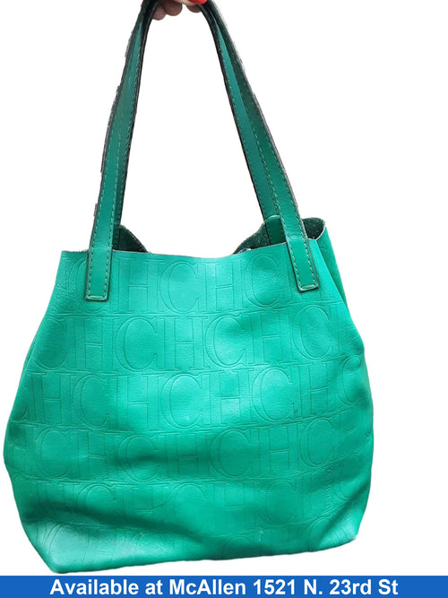 Carolina Herrera Matrushka Tote Bag Green Purse / Handbag