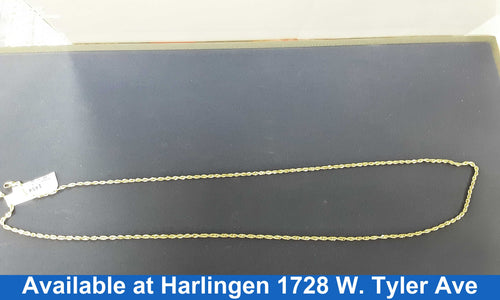 Rope Chain - Yellow Gold 10k (.417) 4.3 grams 22 inch