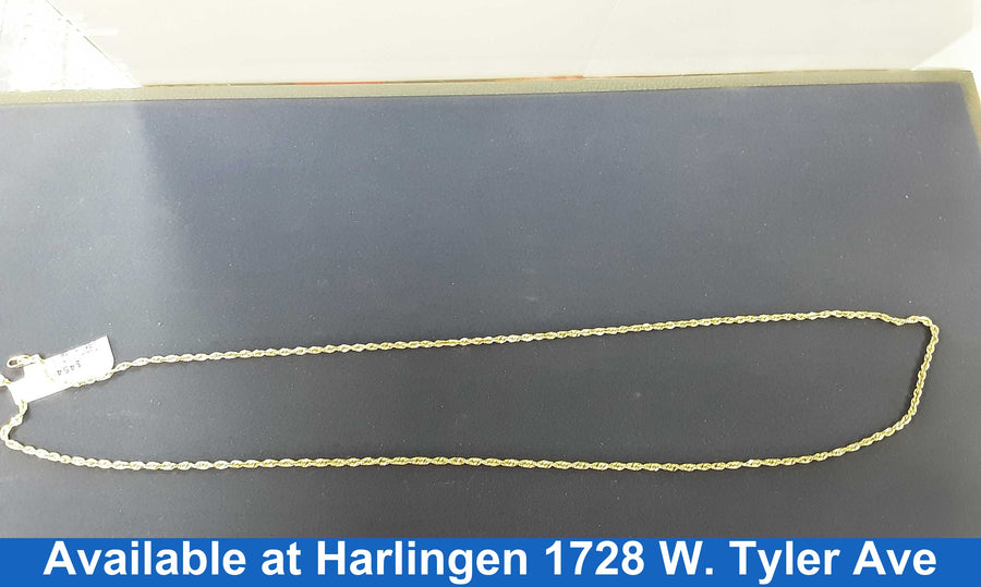 Rope Chain - Yellow Gold 10k (.417) 4.3 grams 22 inch