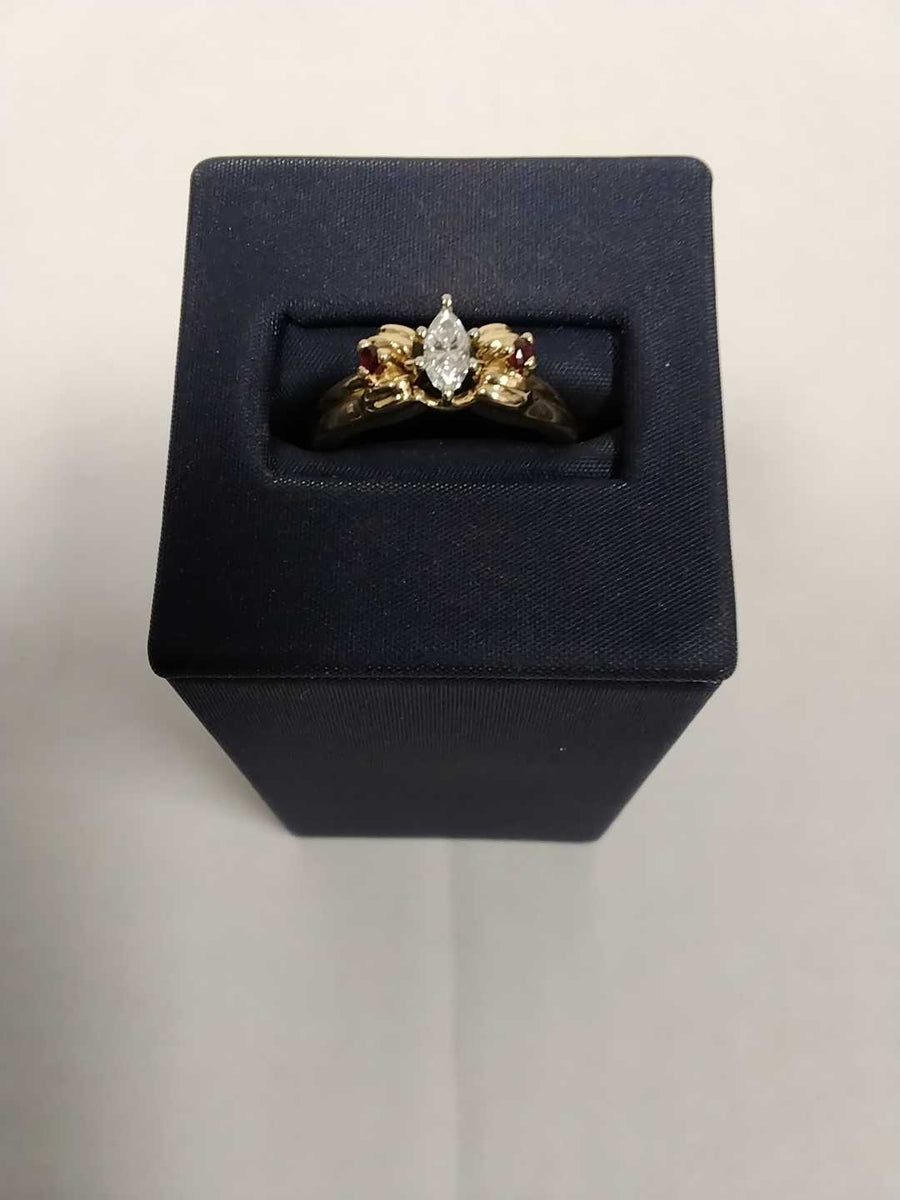 Ring - Engagement Set - Yellow Gold 14k (.585) 4.9 grams Size 8