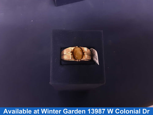 Women's Ring - Solitaire - Yellow Gold 10k (.417) 5.3 grams Size 11.5
